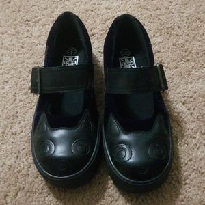 T.U.K Marry Jane Purple Velvet